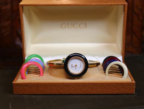 gucci change bezel|Gucci watch with colored bezels.